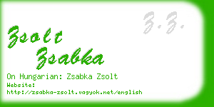 zsolt zsabka business card